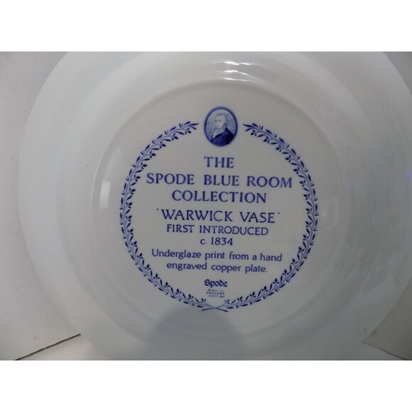 Vintage The Spode Blue Room Collection England "Warwick Vase" Dinner Plate - Picture 2 of 3